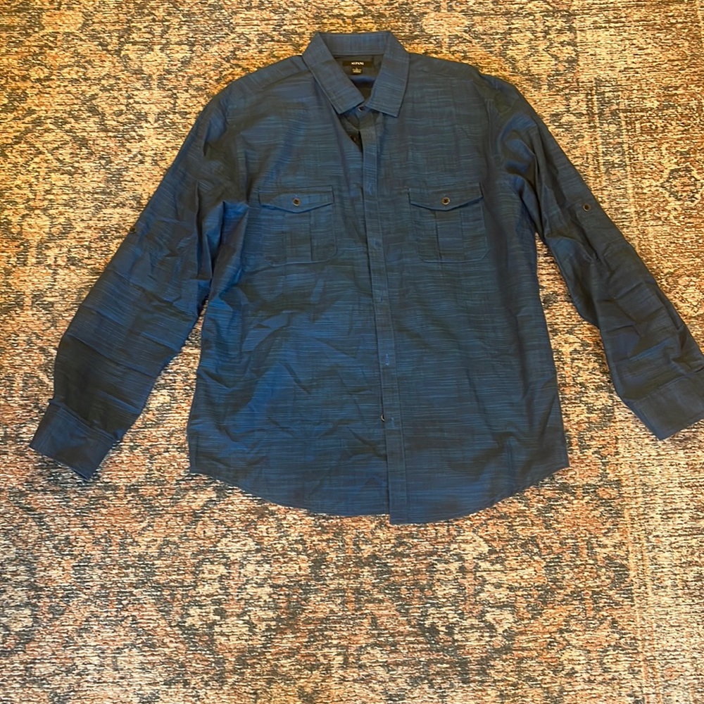 Alfani Blue Button Down Shirt 👔